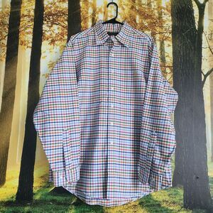 Brooks Brothers Mens Large Supima Cotton Non-Iron Multi Plaid Button Up Shirt